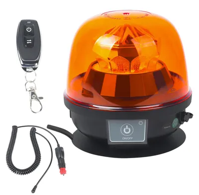 LED-Warnlicht Amber, 18W, 12V/24V, magnetisch, mit Fernbedienung