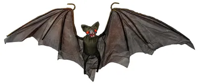 Produktbild von Fledermaus Deko mit Leuchtaugen 120cm als Halloween Deko, KI-generiertes Bild