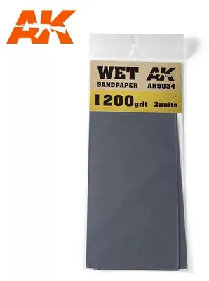 Obrázok produktu pre AK Interactive S.L. AK-9034 Mokrý brúsny papier 1200 Grit/ Mokrý brúsny papier 1200