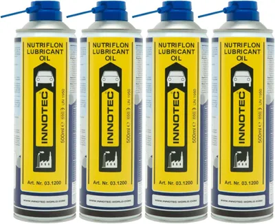 Produktbild von 4 Stück INNOTEC Nutriflon Lubricant Oil 500 ml – lebensmitteltaugliches Schmieröl mit PTFE-Zusätzen, NSF-H1 , dünner Schmierfilm