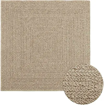 Obrázok produktu pre Koberec ZIZUR 120x120 cm jutový vzhľad interiér a exteriér
