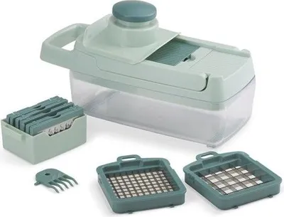 Produktbild von Multifunktions Mandoline LIVOO MEN435, 8 Edelstahlklingen, 1.5L Auffangbehälter, Spülmaschinenfest