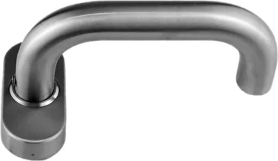 Produktbild von Edelstahl Haustür Innendrücker auf Ovalrosette U-Form 12603