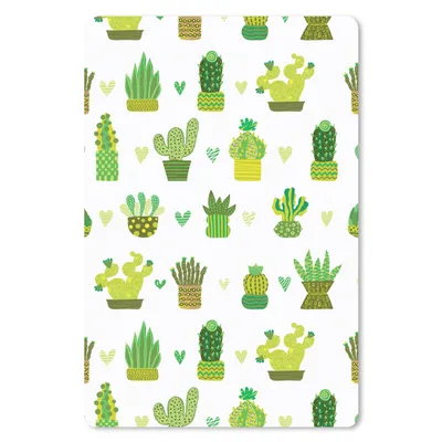 Produktbild von MuchoWow® Mauspad Mousepad Sukkulenten - Muster - Kaktus 18x27 cm - Mousepads - Maus Mat - Pad - Mausunterlage