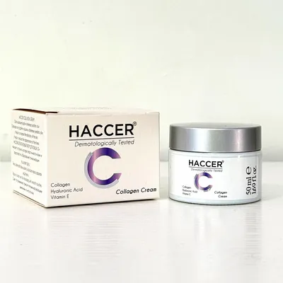 Produktbild von Haccer Collagen Gesichtscreme 50Ml – Anti-Aging & Feuchtigkeitscreme Für Das Gesicht, Mit Hyaluronsäure & Vitamin E