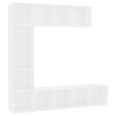 Obrázek produktu pro 3dílná TV skříňka / knihovna bílá 180 x 30 x 180 cm