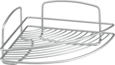 Produktbild von Badregal Edelstahl Eckregal silber 22x22x11 cm - Badezimmer Aufbewahrung