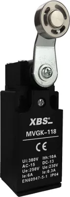 Produktbild von Positionsschalter mit Rollenhebel 1NC/1NO Rolle Endschalter Grenztaster Tor Antrieb MVGK-118 XBS