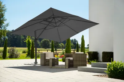 Produktbild von Schneider Ampelschirm RHODOS GRANDE ca. 400 x 300 cm, anthrazit, Lieferung ohne Wegeplatten
