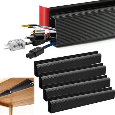 Imagen del producto de Canaletas para cables sin necesidad de taladrar: organizadores de cables autoadhesivos para oficina y hogar