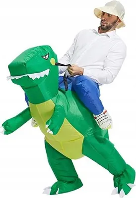 Produktbild von Korbi | Kostüm Dino - Aufblasbar - Grün - Realistisches Design - Perfekt für Halloween