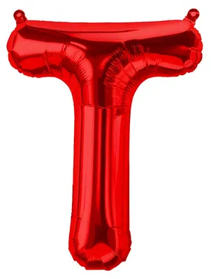 Produktbild von Folienballon Buchstabe T, rot, ca. 40 cm, für Luftbefüllung