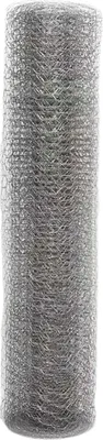 Produktbild von Sechseckgeflecht Drahtzaun L. 10M/25M Wildzaun Verzinkt Maschenweite: 27mm Drahtgeflecht Silber 25m x 50cm (LxH)