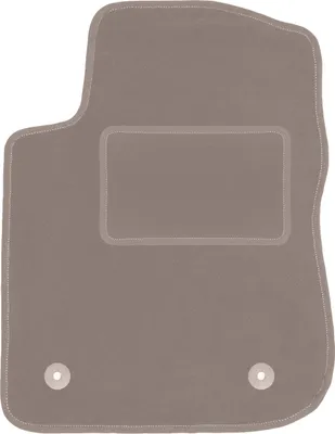 Produktbild von Fahrerfußmatte Velours beige passend für Peugeot 208 I (2012-2019, Schrägheck) – mit Befestigungen – passgenau