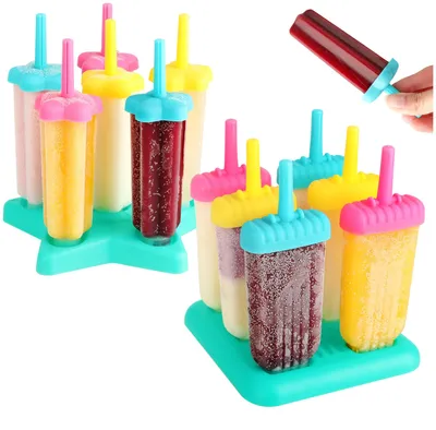 Eisformen-Set 12 Stück, 2 Halter, BPA-frei, spülmaschinengeeignet