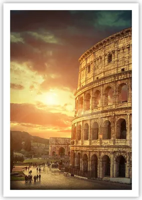 Produktbild von Poster - Poster ohne Rahmen - Coloseum Roma Architektur Italien - 70x100 cm - Wand Bild - Wanddeko - Wandbilder - Kunstposter - Wandposter - Bilder - Kunstdruck - Wandbild - P2XPA70x100-2966