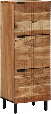 Zdjęcie produktu dla Maison Exclusive - Komoda stojąca z półką, kolor brązowy, wymiary 40 x 33 x 110 cm, wykonana z litego drewna mango