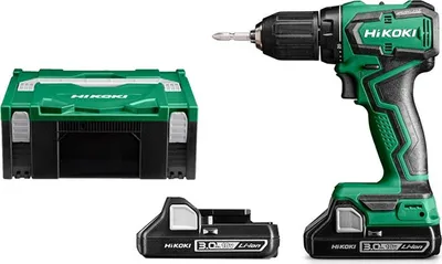 Image de Perceuse-visseuse Sans Fil, 18v, 55 Nm, Coffret Hsc Ii, Y Compris Les Accessoires, 2 X 2ah Batteries Et Chargeur.