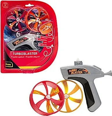 Produktbild von Idena - Turboblaster mit Zugschnur, inkl. 2 Propellern und 1 Werfer, Propellerspielset für Kinder ab 6 Jahren