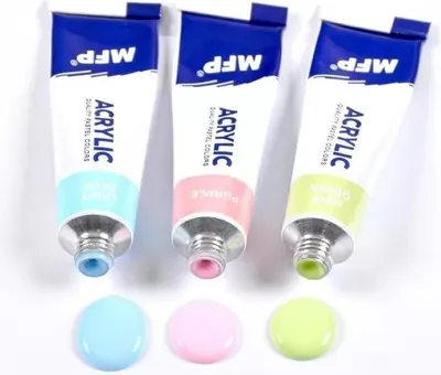 Immagine prodotto di Set di colori acrilici pastello+metallo 12 x 12ml.