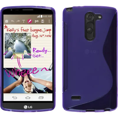 Produktbild von PhoneNatic Case kompatibel mit LG G3 Stylus - lila Silikon Hülle S-Style + 2 Schutzfolien