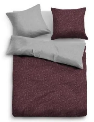 Produktbild von TOM TAILOR Wendebettwäsche Rot Dunkelrot Grau Baumwolle 140 x 200 / 70 x 90 cm