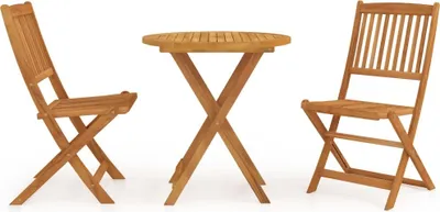 Produktbild von 3-tlg. Garten-Essgruppe Klappbar Massivholz Akazie