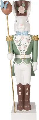 Immagine prodotto di Clayre & Eef figurina decorativa coniglio 28x23x96 cm materiale ceramico bianco verde