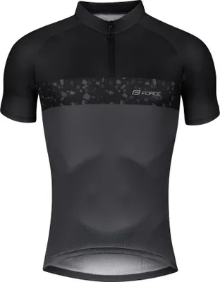 Produktbild von Force Rock-Trikot – Herren kurz grau-schwarz größe S 9001276-S