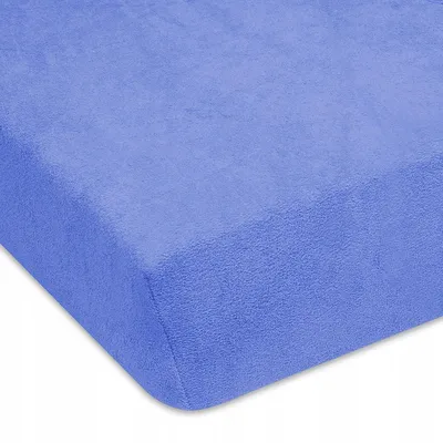 Produktbild von Designpremium Spannbettlaken 90x190 cm Blau Frottee Dick