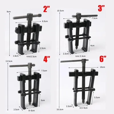 Obrázok produktu pre Sada na vyberanie ložísk – univerzálna súprava na vyberanie ložísk a ozubených kolies – 4-dielna – rozsah upínania 5–15 cm – ťahová sila <5 ton – vhodná pre kolesá, motocykle, ložiská a ozubené kolesá