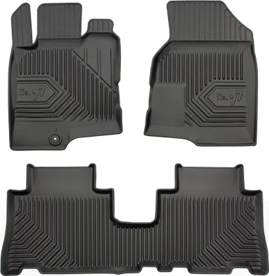 Produktbild von Fußmatten Gummimatten No.77 für Opel Antara 2006-2015 TPE Gummi Schwarz 3 tlg