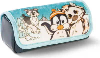 Produktbild von Nici 45750 Mäppchen zum Rollen Pinguin Peppi Eule Aurina Plüsch Winter Adventure