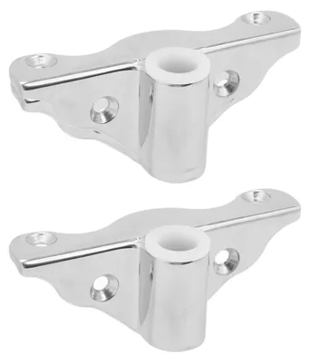 Image de Lot de 2 douilles pour davier de bateau, trou de 1/2 pouce, en acier inoxydable 316 moulé, finition polie miroir, montage sur bord, pour usage maritime