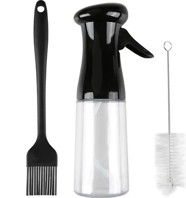 Produktbild von oelsprueher aus Kunststoff, 200 ml, oelspender mit Buersten, tragbar, nachfuellbar, Spruehflasche fuer Essig, Kochen, Wein, Sojasauce, Kochen, Backen, Grillen