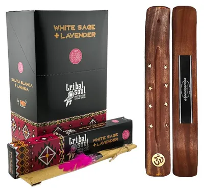 Räucherstäbchen weißer Salbei mit Lavendel, 12x16 g, Premium-Qualität