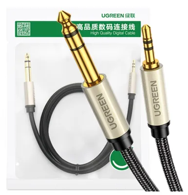 Immagine prodotto di Cavo Ugreen Av127 10628 Audio Trs Mini Jack 3,5Mm / Jack 6,35Mm 2M - Szary