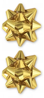 Produktbild von PartyPal Goldene Geschenkschleifen 7 cm 2 Stück