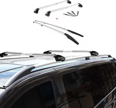 Obrázek produktu pro Sada střešních nosičů pro Porsche Cayenne 9PA 2002-2010 hliníková šedá