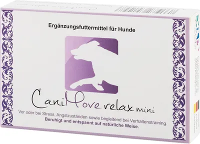 Produktbild von CaniMove relax mini - Zur Verminderung von Angst und Stress mit Kasein, L-Theanin, Tryptophan, B6 und Inositol (30 Kapseln).