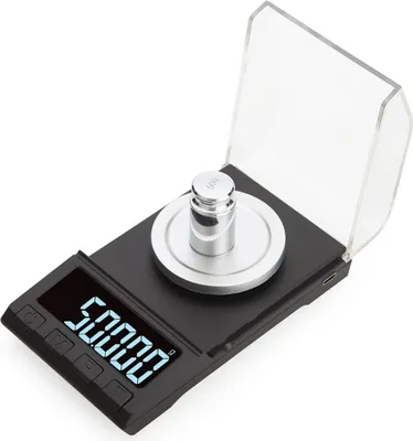 Produktbild von Digitale Präzisionswaage Milligramm 50g / 0,001g mit LCD-Anzeige rutschfest