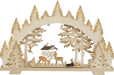 Produktbild von Schwibbogen Wildtierfütterung (52x36cm) von Saico Seiffen