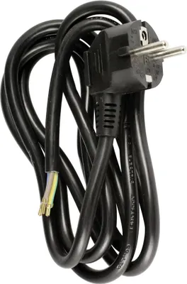 Image de Cordon d'alimentation avec prise 16A 3G1,5 2m Noir - Zenitech
