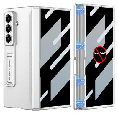 Immagine prodotto di Per Samsung Galaxy Z Fold7 5G integrato Privacy Film Copertura magnetica argento