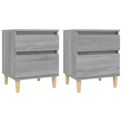 Zdjęcie produktu dla vidaXL Szafki nocne 2 szt. Szara Sonoma 40x35x50 cm