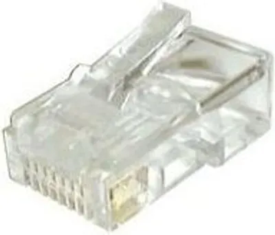 Obrázek produktu pro Solarix RJ45 konektor CAT5E UTP 8p8c nestíněný, nezalomený na kabelu KRJ45/5SLD, 100 kusů v balení, cena za kus