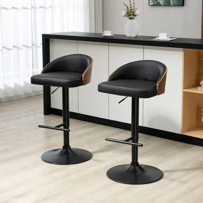 Obrázok produktu pre Barové stoličky - Kuchynské stoličky - Otočné stoličky - Sady barových stoličiek - Výška nastaviteľná 76-96 cm