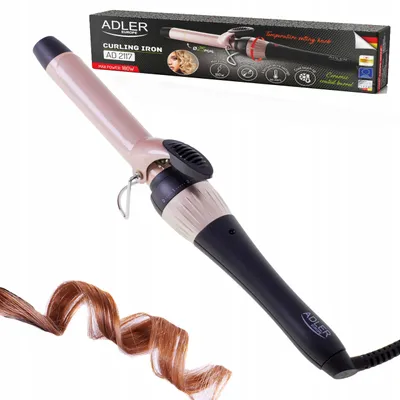 Produktbild von Lockenstab 25 mm Keramik 180 W mit Temperaturregelung und Drehkabel Adler