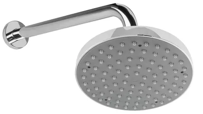Produktbild von PaulGurkes Duschkopf mit Wandarm Regendusche rund Dusche Messing Kunststoff