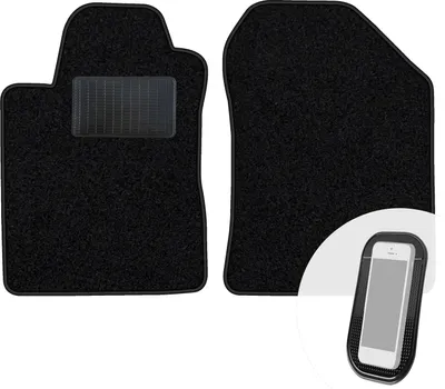 Produktbild von moto-MOLTICO Vorne Fußmatten Auto Velours Autoteppiche Schwarz Automatten Set 2-teilig passend für Toyota Corolla Verso 2004-2008
